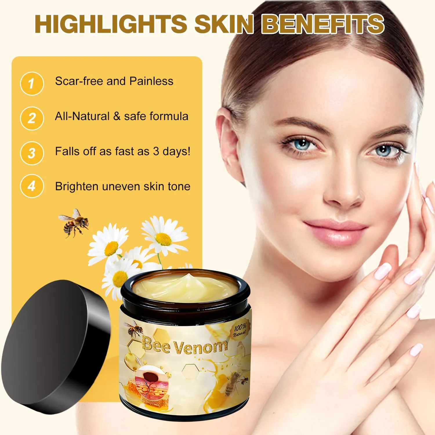 Bee Venom Skin Treatment Cream with Natural Extracts