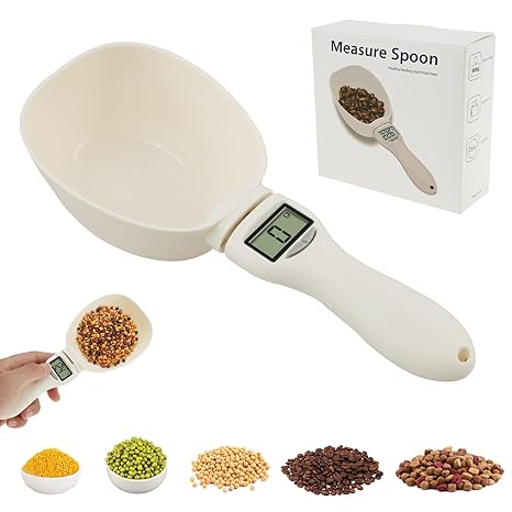 Digital Measuring Spoon Scale | 4-in-1 Smart Kitchen & Pet Food Measuring Spoon