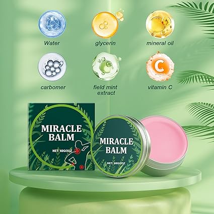 Miracle Balm Soothing Joint Cream | Fast Absorbing Relief Balm for Back, Hands, Feet & Body
