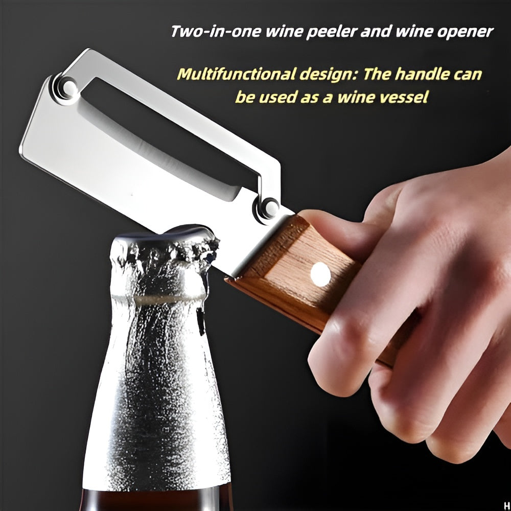 Multifunctional Vegetable & Fruit Peeler with Wooden Handle