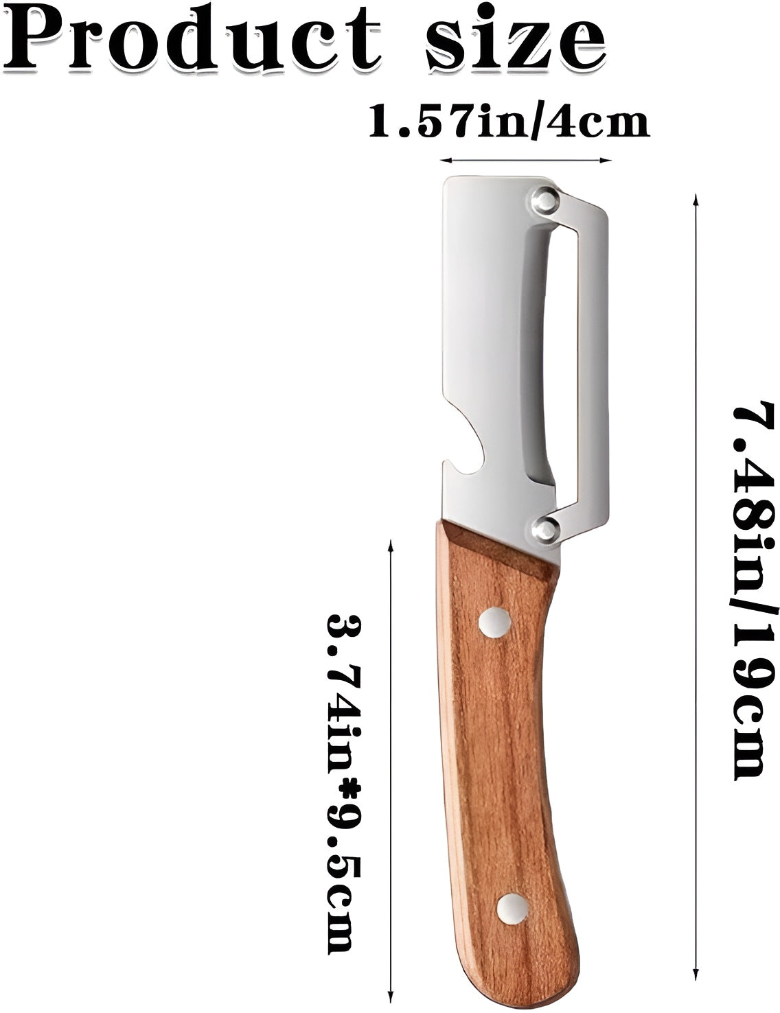 Multifunctional Vegetable & Fruit Peeler with Wooden Handle